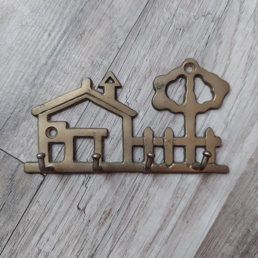 Vintage Brass Wall Hooks Home Key Hanger